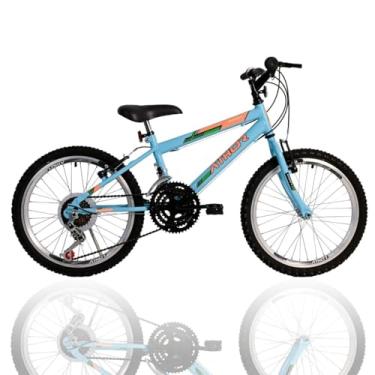 Imagem de Bicicleta Infantil Athor Aro 20 Evolution Mtb 18v Azul Criança Bike Com Marcha