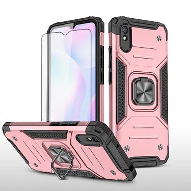 Imagem de Asuwish Capa de telefone para Xiaomi Redmi 9A 9AT Redme 9i com protetor de tela de vidro temperado e suporte de anel suporte fino acessórios de célula protetora híbrida Redmi9A A9 Redmi9i i9 mulheres