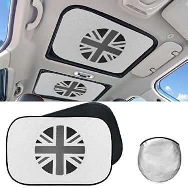 Imagem de Protetor solar interior de teto solar de carro com raios UV compatível com acessórios Mini Cooper R56/F56/F54/R55/F55/R60-Preto