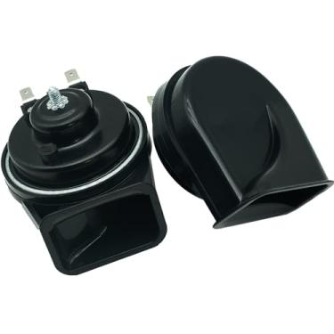Imagem de NEOGET Buzina de carro buzina de 12 V alta e pequena buzina de trem compacta alta baixa 2 tons ajuste universal qualquer veículo de 12 volts kit de substituição de caminhão de motocicleta automotiva