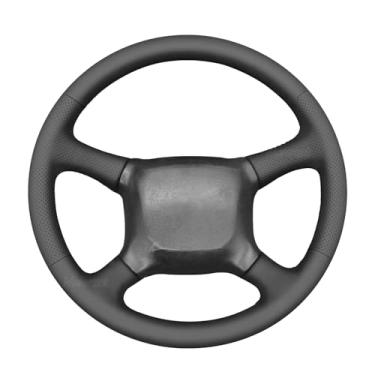 Imagem de MEWANT Capa de volante de couro costurado à mão para Chevrolet Silverado 1500 1999-2002 Acessórios de volante para Chevrolet