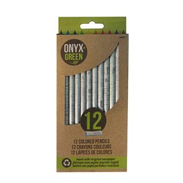 Imagem de Onyx and Green Lápis de cor, afiado, feito de papel reciclado (8001), 12 peças