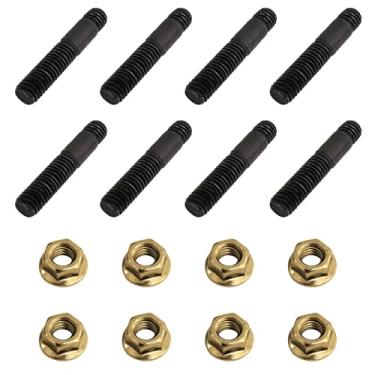 Imagem de 8 conjuntos 10,9 M8 x 40 SW13 M8 x 1,25 parafuso parafuso pino coletor de escape de alta resistência