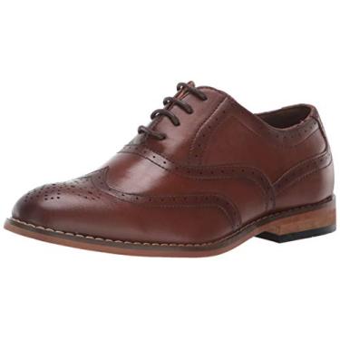 Imagem de STACY ADAMS Boy's, Dunbar Oxford – Criança pequena e grande, Conhaque, 13 Big Kid