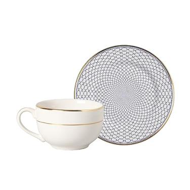 Imagem de Conjunto Alleanza de 6 Xicaras Chá c/pires Filetada Acanthus Azul