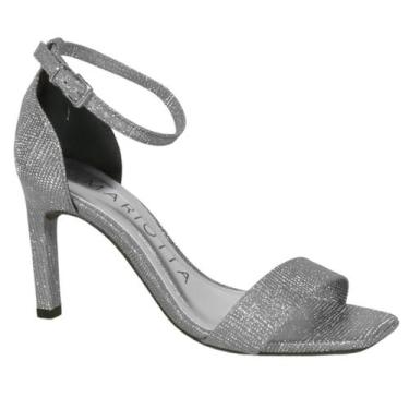 Imagem de Sandália Mariotta Salto Alto Fino Gisele Feminina 20345-01, Grafite, 3