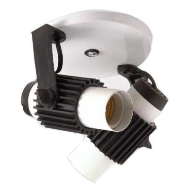 Imagem de Kit 4 Suporte Lâmpada Spot Aleta Direcionavel Duplo Cores - JR, Branco