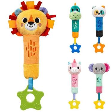 Imagem de Buzininha Com Mordedor Buba Zoo Pelúcia Bebê Bichinhos - Buba Baby