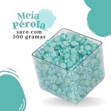Imagem de Meia Pérola Azul Claro - 06 Mm Pacote Com 500 Gramas - Nybc