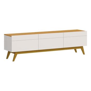 Imagem de Rack Bancada 3 Gavetas 180cm Amy Off White/Nature G29 - Gran Belo