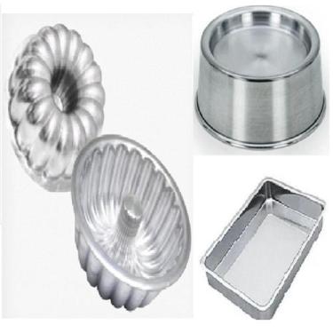 Imagem de Kit Com 3 Formas.Forma de Bolo Suiça Gomada + Forma Retangular + Forma