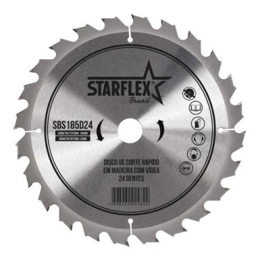 Imagem de Disco Serra Circular Vídea 7.1/4 (185mm) 24 Dentes SBS185D24 Starflex