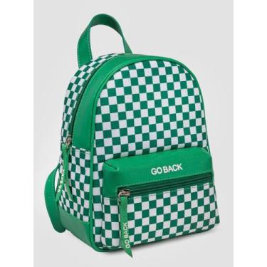 Imagem de Mochila Feminina Pequena Verde Chess - Go Back