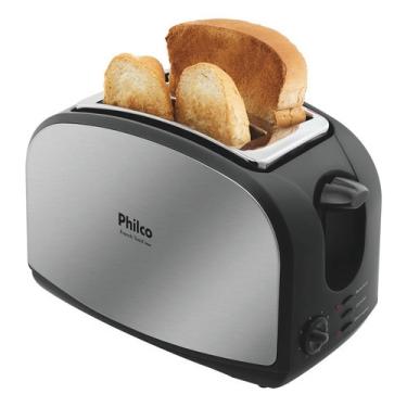 Imagem de Torradeira Philco French Toast Inox 900w Preto Aço Escovado