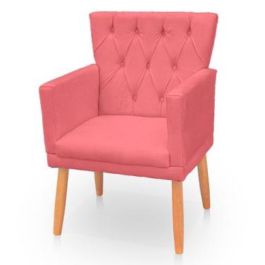 Imagem de Poltrona Capitonê Clássica Confortável para Sala e Quarto Ana Suede - 