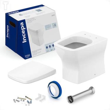 Imagem de Bacia sanitaria incepa boss convencional branca + kit instalacao + ass