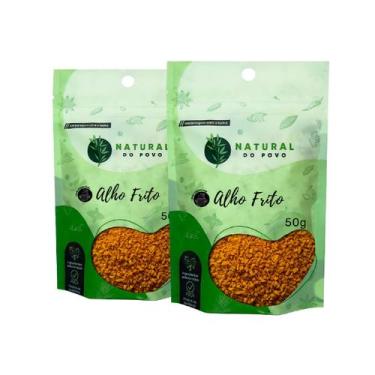 Imagem de kit 2 Alho Frito Granulado Sabor Marcante Premium Pouch 50g - Natural 