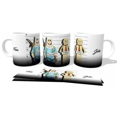 Imagem de Caneca Cerâmica copo  Hora da Aventura Jake Finn prisão - Empório Dutr
