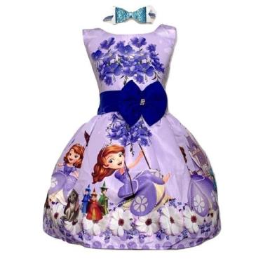 Imagem de Vestido Temático Princesa Sofia Luxo - PEQUENOS ENCANTOS BABY, Violeta