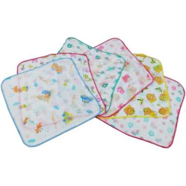 Imagem de 15 Fraldas De Pano + 15 Pano De Boca - Estampadas Com Croche - Dugu, N