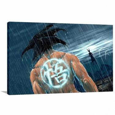 Imagem de Quadro Dragon Ball Goku decorativo com Tela em Tecido - Wall Frame