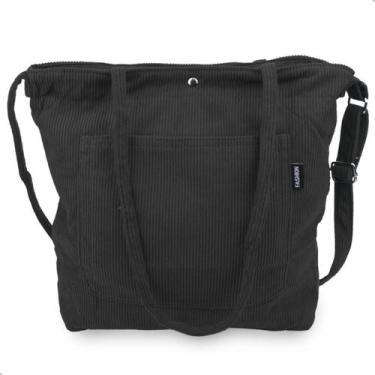 Imagem de Bolsa Grande de Ombro Transversal Estilo Canelada com Botão - KNIMP, P
