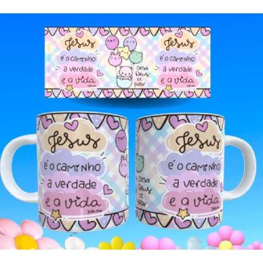 Imagem de Caneca gospel frases religiosas versículos bíblicos motivacionais 106 
