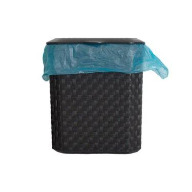 Imagem de Lixeira 5 Litros Para Pia De Cozinha Rattan - Arqplast, Preto