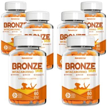 Imagem de Kit Combo 06 UND Bronze Skin Betacaroteno Urucum 360 Cápsulas Bronzeam