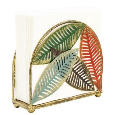 Imagem de Porta-guardanapos de metal moderno para mesa de jantar, armazenamento vertical de guardanapos para cozinha e bancada, organizador de guardanapos de mesa de várias cores e suporte de cartas para