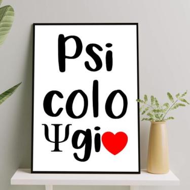 Imagem de Quadro Psicologia Profissões Decorativo 28x40cm - CAMALEÃO DECORAÇÕES