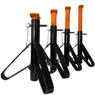 Imagem de 4 Cavaletes Suportes P/Carro 2t Preguiça Resistente Auto