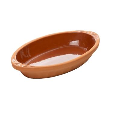 Imagem de WOLFF - Refratário Oval com Alça Maia 23,5cm x 13,5cm x 3,5cm Terracota Cerâmica