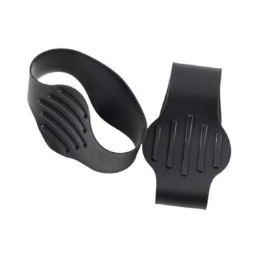 Imagem de simhoa 2 peças Tampa de renda de laca de silicone Tampa de renda para mulheres e homens, exercício multiuso, equipamento de futebol de proteção ao ar livre, Preto