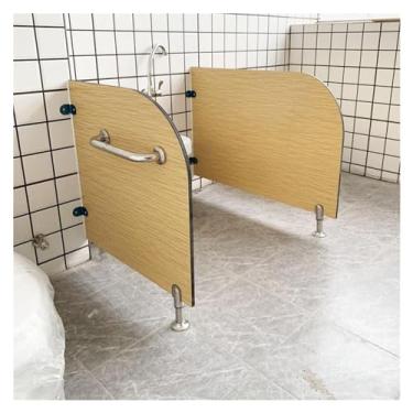Imagem de Divisória de vaso sanitário montada para mictório, divisória de mictório para jardim de infância, escolas, divisória de banheiro com alça de aço inoxidável, fácil de limpar (tamanho: 80 x 60 cm)