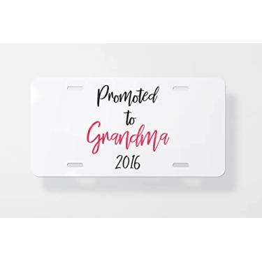 Imagem de Promoted to Grandma 2016 Capa para placa de carro - Capa para placa de carro - 15 x 30 cm