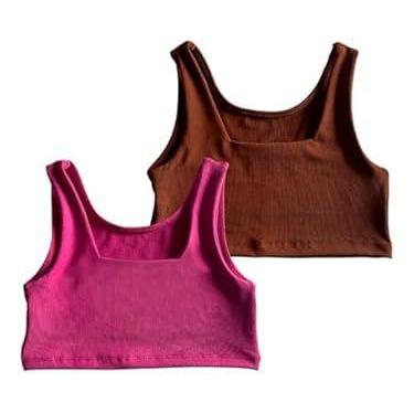 Imagem de Kit 2 Tops Regata Menina Treino Roupa Ginástica Infantil Esportes Moda