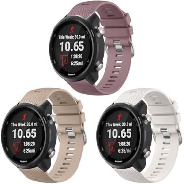 Imagem de Meliya Pulseira de relógio Forerunner 245/645/165/158/55 feminina e masculina, pulseira de silicone macio de 20mm para smartwatch Vivoactive 5