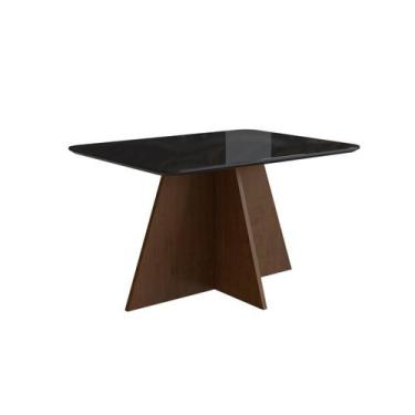 Imagem de Mesa para Sala de Jantar 120x90cm com Vidro Lapidado - Móveis Zamarchi