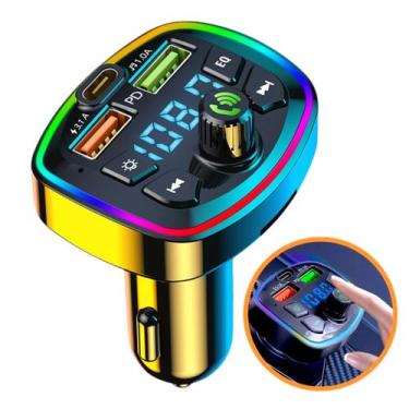 Imagem de Carregador de Carro Acendedor Transmissor Fm Radio USB Bluetooth - Alt