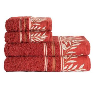 Imagem de Jogo de Toalhas de Banho e rosto Florenca 4 Peças - Dianneli Toalhas d