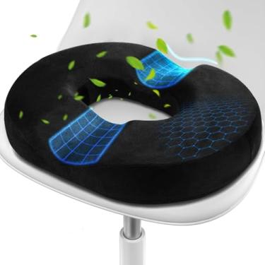 Imagem de Almofada Coccix, Almofada Hemorroida, Almofada para Hemorroida, Almofada para Coccix, Assentos, Assento Do Quadril, Almofadas Ortopédicas Perfuradas, 42 * 34 * 7 CM, Almofada Redonda