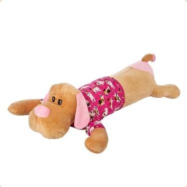 Imagem de Animais Gigante Travesseiro Xuxão Dog Infantil Pelúcia Gigante Confortável (Rosa)