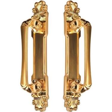 Imagem de Puxador Duplo Mozart 280Mm Dourado Escovado Porta Pivotante - Máxima m