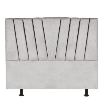 Imagem de Cabeceira Estofada Bélgica 160cm Queen Size Para Cama Box Quarto Suede Cinza Claro - Gat Magazine