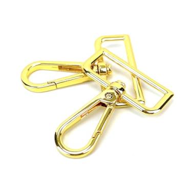 Imagem de VersaKits 10 Peças De Fechos Giratórios Garra Lagosta Com Argola D Dourada 1-1/2" Ganchos Pressão Para Portão Clipes Gatilho Fazer Alças Chaveiro Bolsa