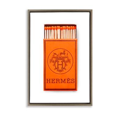 Imagem de Stupell Industries Icônico Orange Glam Matchbox Marrom Emoldurado Tela Flutuante Arte de Parede Design por Amanda Greenwood, 43 x 63 cm