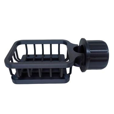 Imagem de Suporte Esponja De Pia Bucha Para Torneira Preto Ajustável