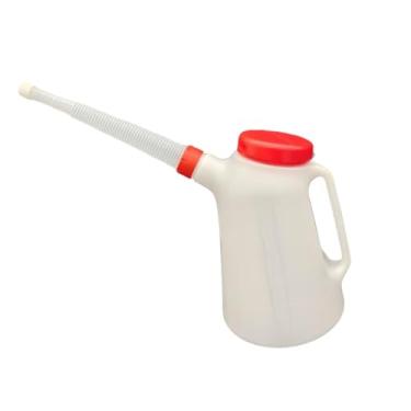 Imagem de Mqetly Jarra medidora de óleo com bico longo, resistente com escala, recipiente para panela, dispensador automotivo para veículos, automotivo, Anel Vermelho