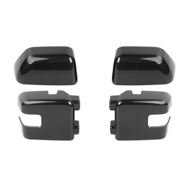 Imagem de RAZPOY 4 peças de capa de espelho retrovisor lateral compatível com Ford F250/F350/F450/F550 2017-2023, fibra de carbono